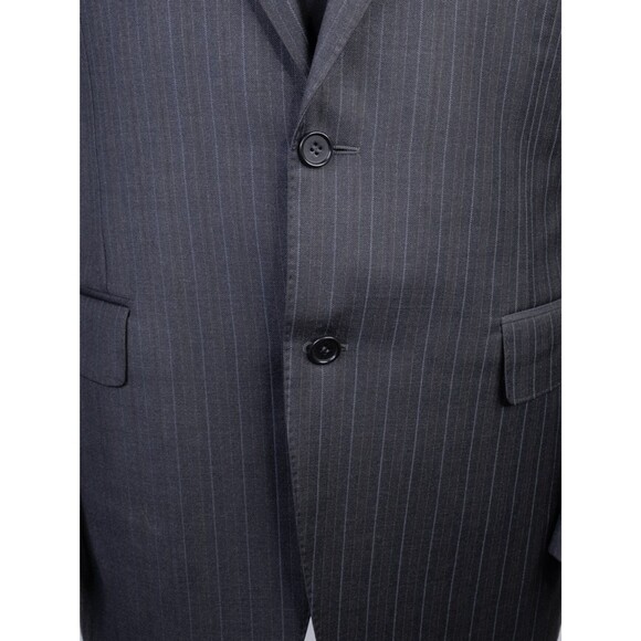 Canali Sport Coat Suit Jacket Blazer Sz 40R Gray Striped Two Button Wool - Picture 3 of 14
